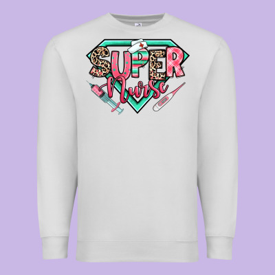 Super Nurse Premium Sweatshirt Designed By Ranaportraitstore