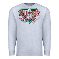 Heather Grey super nurse Premium Sweatshirt - RanaPortraitStore