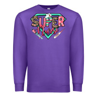 Purple super nurse Premium Sweatshirt - RanaPortraitStore