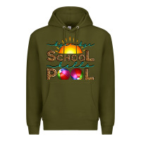 Army Green bye bye school hello pool Premium Hoodie - Artiststas