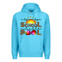 Ocean Blue bye bye school hello pool Premium Hoodie - Artiststas