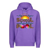 Purple bye bye school hello pool Premium Hoodie - Artiststas