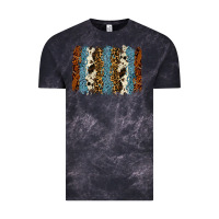 Cloud Black tool leather leopard cowhide backround Vintage Tee - RanaPortraitStore