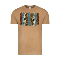Vintage Camel tool leather leopard cowhide backround Vintage Tee - RanaPortraitStore