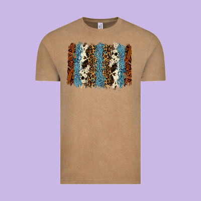 Tool Leather Leopard Cowhide Backround Vintage Tee Designed By Ranaportraitstore