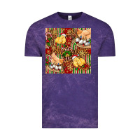 Cloud Purple christmas chicken Vintage Tee - FaDigitalArtStudio