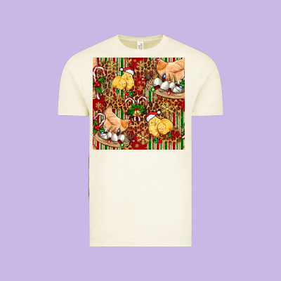 Christmas Chicken Vintage Tee Designed By Fadigitalartstudio