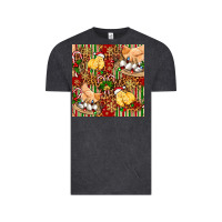 Vintage Black christmas chicken Vintage Tee - FaDigitalArtStudio