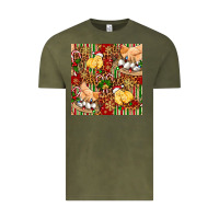 Vintage Olive christmas chicken Vintage Tee - FaDigitalArtStudio