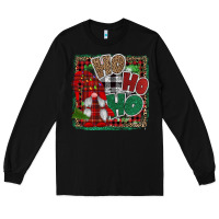 Black Ho Ho Ho Gnomes Long Sleeve Tee - CowhideDigitalArt