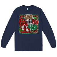 Navy Ho Ho Ho Gnomes Long Sleeve Tee - CowhideDigitalArt