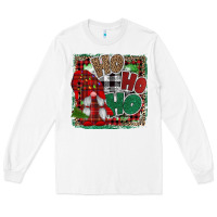 White Ho Ho Ho Gnomes Long Sleeve Tee - CowhideDigitalArt