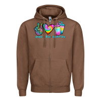 Chestnut peace love loaded tea Zipper Hoodie - JahusDesignShop