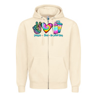 Sandshell peace love loaded tea Zipper Hoodie - JahusDesignShop