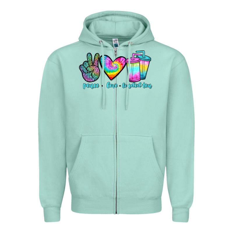 Peace Love Loaded Tea Zipper Hoodie by JahusDesignShop | Teevron