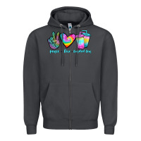 Smoke peace love loaded tea Zipper Hoodie - JahusDesignShop
