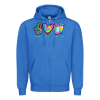 True Royal peace love loaded tea Zipper Hoodie - JahusDesignShop
