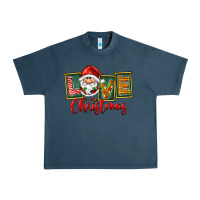 Midnight Navy Love Christmas Gnome Santa Urban Heavy Tee - FaDigitalArtStudio