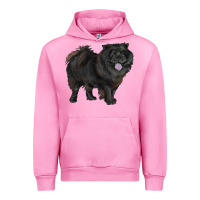 Fuchsia Pink black chow chow Urban Hoodie - RanaPortraitStore