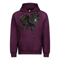 Mauve Wine black chow chow Urban Hoodie - RanaPortraitStore