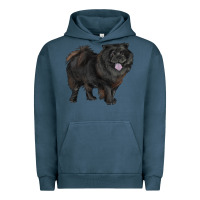 Pigment Midnight Navy black chow chow Urban Hoodie - RanaPortraitStore