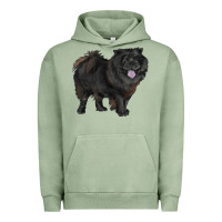 Pigment Oil Green black chow chow Urban Hoodie - RanaPortraitStore