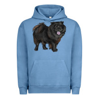 Pigment Pebble Blue black chow chow Urban Hoodie - RanaPortraitStore