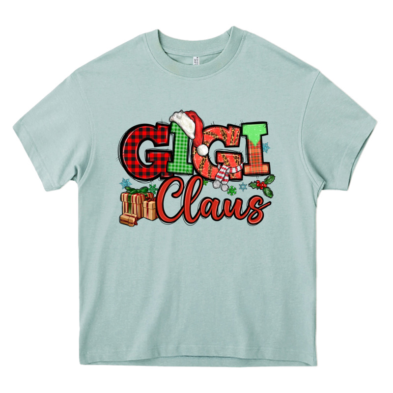 Gigi Claus Christmas Mother's Day Heavy Core Tee by HowdyJamesFarm | Teevron