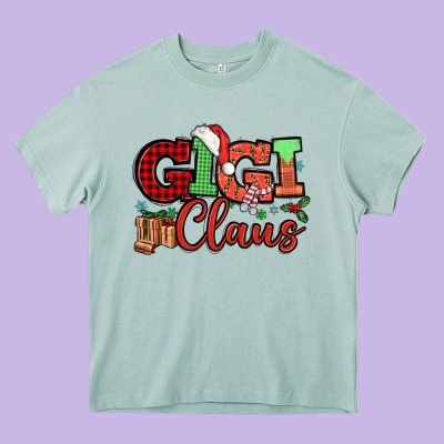 Gigi Claus Christmas Mother's Day Heavy Core Tee Designed By Howdyjamesfarm