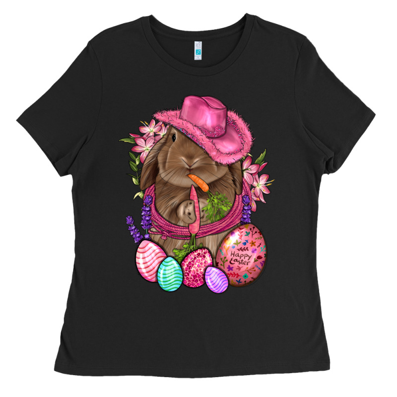 Cowboy Rabbit Easter Ladies Tee by BundleAndBundleShop | Teevron