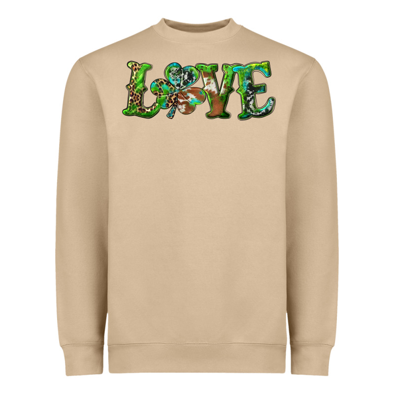 Love With Shamrock Heavyweight Sweatshirt by RanaPortraitStore | Teevron