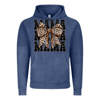 Vintage Denim mama leopard Vintage Hoodie - CowhideDigitalArt