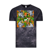 Cloud Black St. Patricks Chicken With Cupcake Leopard Vintage Tee - FaDigitalArtStudio