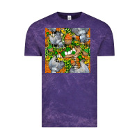Cloud Purple St. Patricks Chicken With Cupcake Leopard Vintage Tee - FaDigitalArtStudio