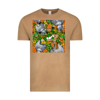 Vintage Camel St. Patricks Chicken With Cupcake Leopard Vintage Tee - FaDigitalArtStudio