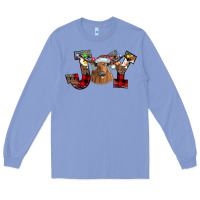 Colony Blue Joy Longhorn Long Sleeve Tee - CowhideDigitalArt