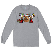 Heather Grey Joy Longhorn Long Sleeve Tee - CowhideDigitalArt