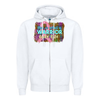 White this i̇ss what a wwarrior looks like Zipper Hoodie - JahusDesignShop