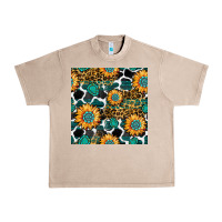 French Oak gemstone sunflower leopard seamless pattern Urban Heavy Tee - BundleAndBundleShop