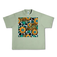 Oil Green gemstone sunflower leopard seamless pattern Urban Heavy Tee - BundleAndBundleShop