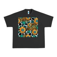 Pigment Black gemstone sunflower leopard seamless pattern Urban Heavy Tee - BundleAndBundleShop