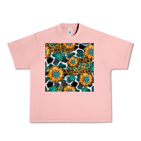 Salmon gemstone sunflower leopard seamless pattern Urban Heavy Tee - BundleAndBundleShop