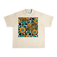 Sandshell gemstone sunflower leopard seamless pattern Urban Heavy Tee - BundleAndBundleShop