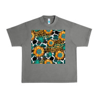 Tornado gemstone sunflower leopard seamless pattern Urban Heavy Tee - BundleAndBundleShop