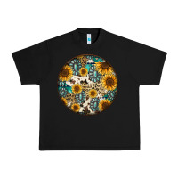 Black western pattern circle earrings Urban Heavy Tee - Jasminsmagicworld
