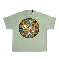 Oil Green western pattern circle earrings Urban Heavy Tee - Jasminsmagicworld