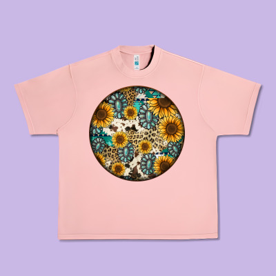 Western Pattern Circle Earrings Urban Heavy Tee Designed By Jasminsmagicworld
