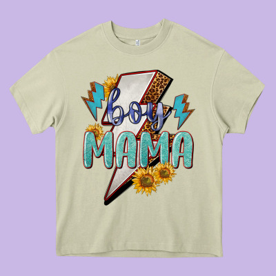 Boy Mama Lightning Bold Mother's Day Heavy Core Tee Designed By Howdyjamesfarm