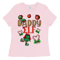 Bubblegum Pink Daddy Elf Ladies Tee - BundleAndBundleShop