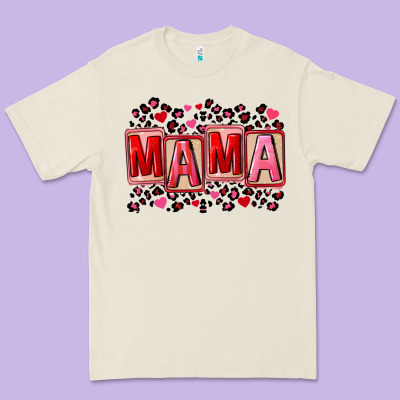 Pink Leopard Mama Premium Tee Designed By Fadigitalartstudio